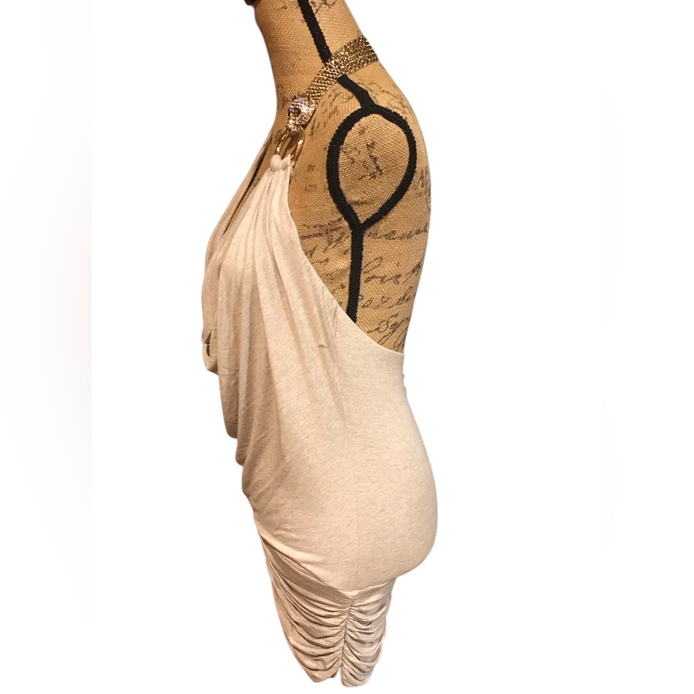 Sky Rhinestone One-Shoulder Ruched Mini Dress - Picture 6 of 9